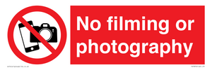No filming or photography